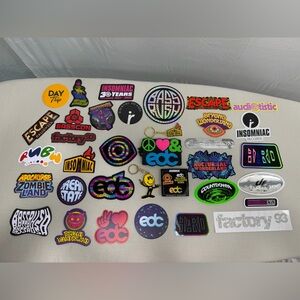 EDC Insomniac Festival Sticker Lot + Keychains Pins Patches Rave EDM Bundle